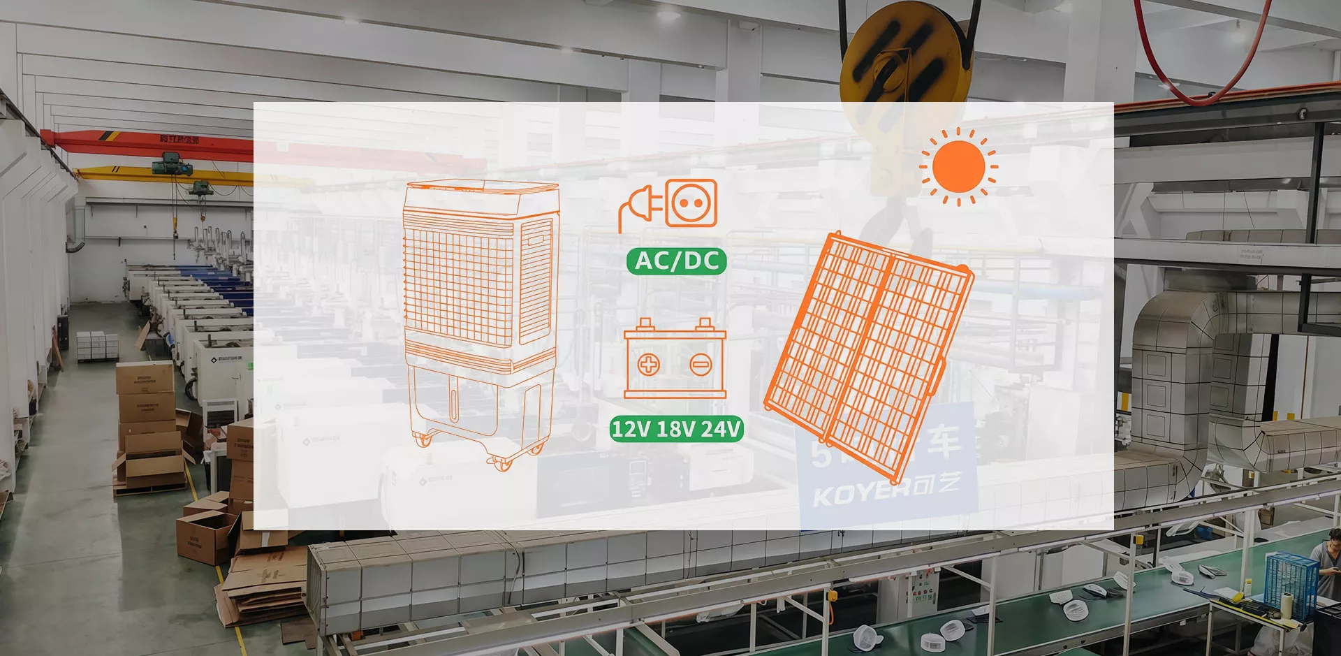 Direktang Pagbebenta ng Pabrika ng 12V AC DC Air Cooler